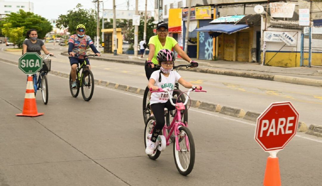 El recorrido fue de seis kilómetros en la avenida Pedro de Heredia, entre el sector de María Auxiliadora y Los Ejecutivos