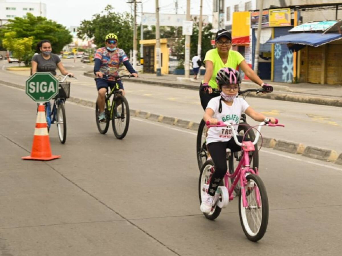 1.200 personas participaron en la segunda ciclovía dominical en Cartagena