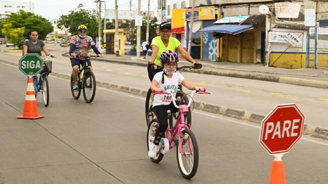 El recorrido fue de seis kilómetros en la avenida Pedro de Heredia, entre el sector de María Auxiliadora y Los Ejecutivos
