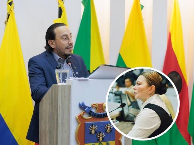Juan Diego Patiño, gobernador de Risaralda; Paula Andrea Nieto , diputada de Risaralda. (foto: Gobernación de Risaralda)