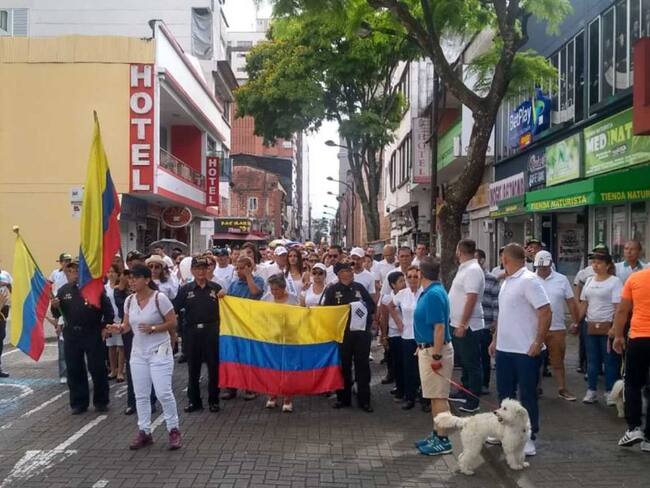 Pocos ciudadanos acompañaron la marcha contra el terrorismo en Pereira