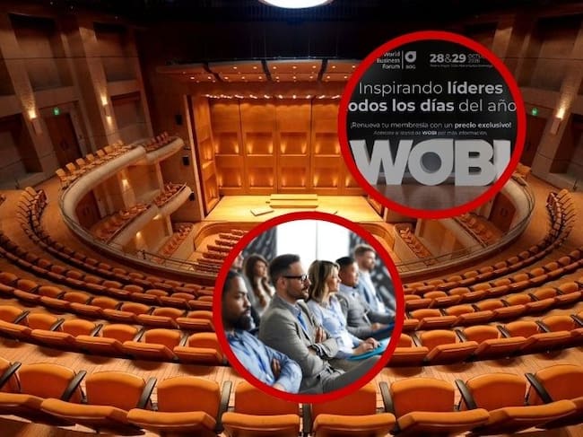 World Business Forum Bogotá 2026, se realizará en el Teatro Mayor Julio Mario Santo Domingo. Fotos Getty Images e Instituto Distrital de Turismo de Bogotá.
