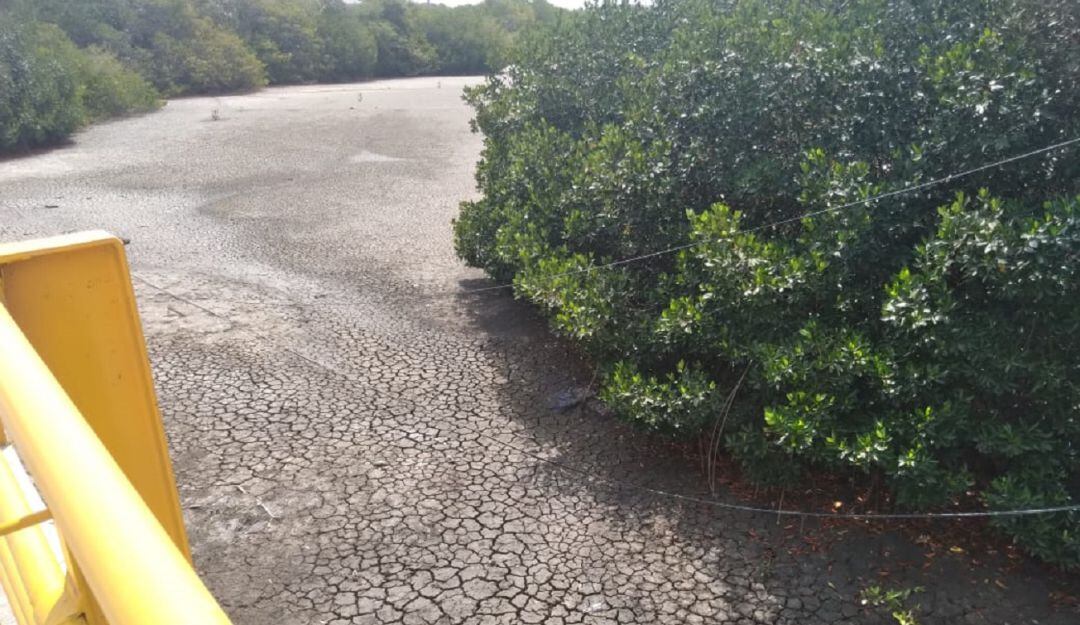 En La Boquilla, el sector conocido como 'Boca del Parrao' no tiene ningún flujo de agua