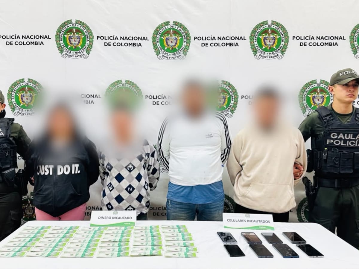 Capturan a 4 personas señaladas de extorsionar en Bogotá haciéndose pasar por la Segunda Marquetalia