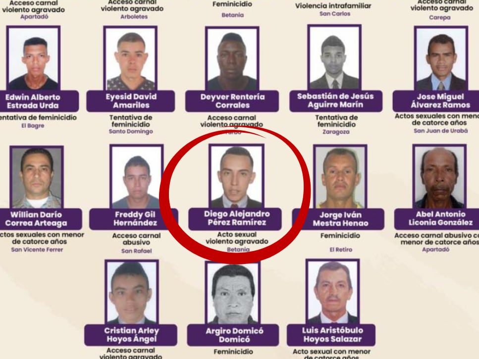 Uno de los más buscados de Antioquia cayó en Tolima por abuso sexual Foto: Policía Antioquia