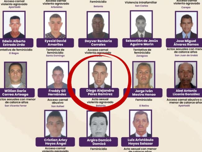 Uno de los más buscados de Antioquia cayó en Tolima por abuso sexual Foto: Policía Antioquia