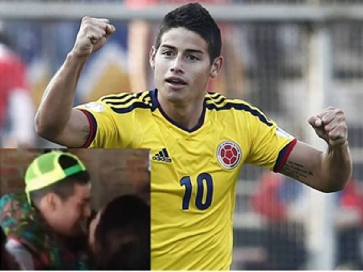 Así celebró James Rodríguez el título de goleador del Mundial