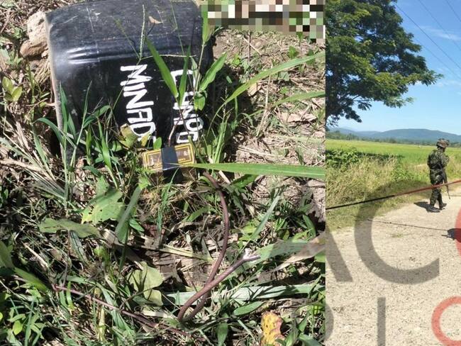 Ejército desactivó carga explosiva en zona rural de Cúcuta. Foto: Ejército Nacional.