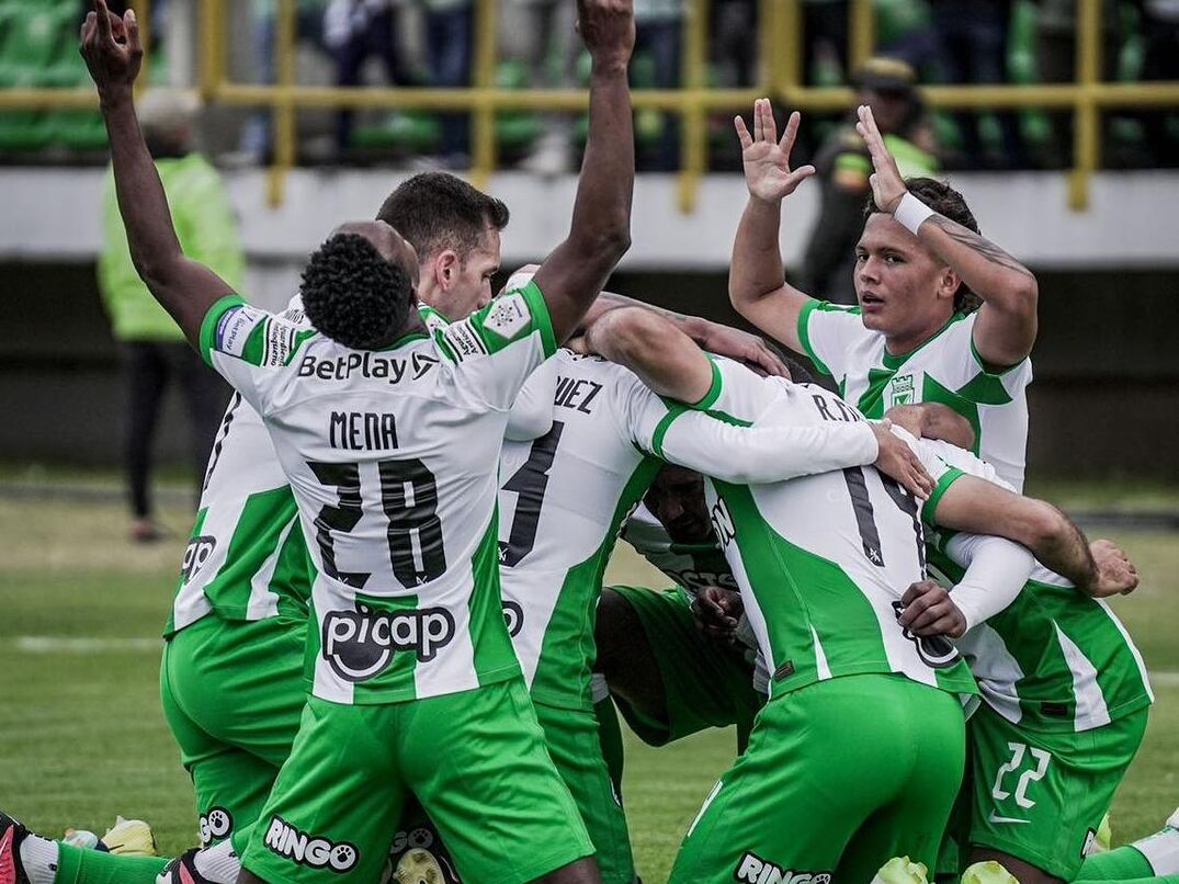 Los jugadores de Nacional celebran el gol de óscar Perea contra el Chicó / Instragram: Nacional.
