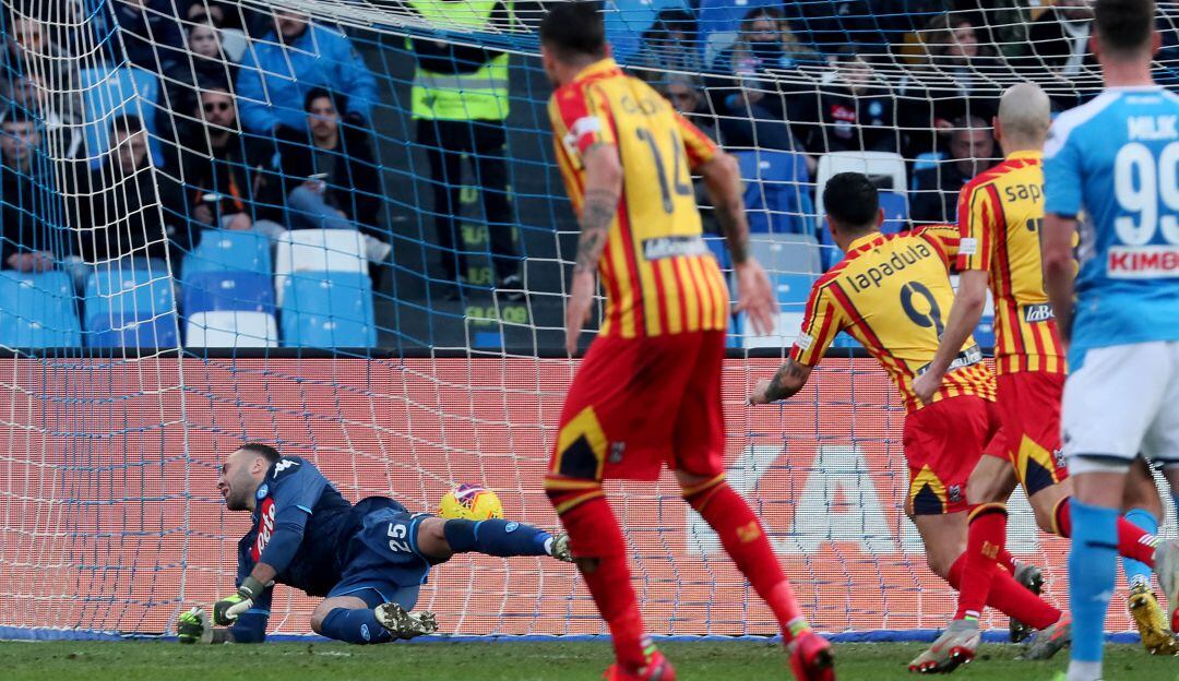 Ospina tras el segundo gol del Lecce.