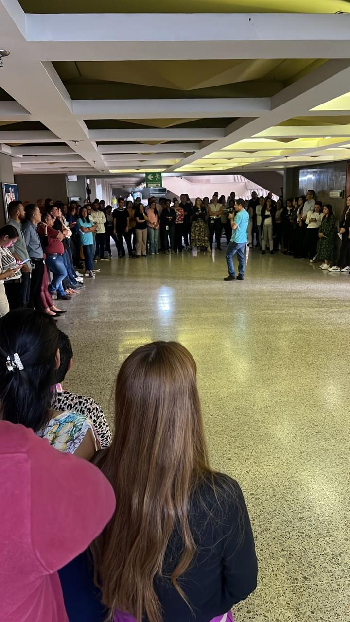 Protesta en la Gobernación de Antioquia. Foto: cortesía Sindicatos de la Gobernación