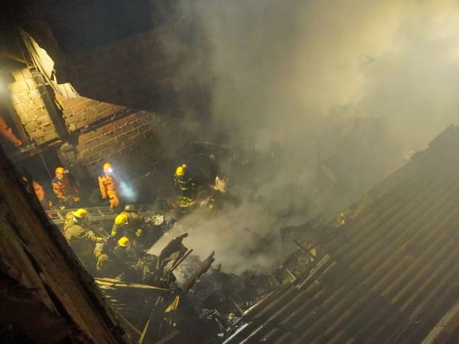 Foto: Incendio La Alameda - Alcaldía de Pereira