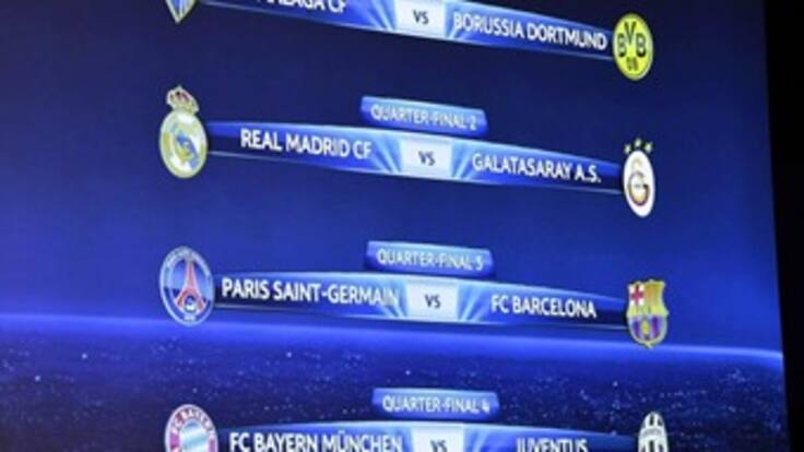 Listas las llaves de los cuartos de final de la Liga de Campeones