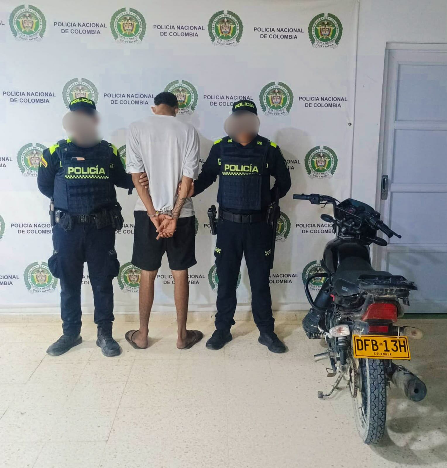 Capturado por por el presunto delito de falsedad marcaria. // Policía Metropolitana de Cartagena