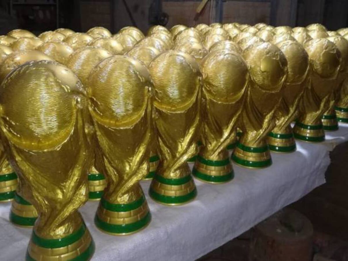 La réplica exacta en barro de la copa del mundo está en Boyacá