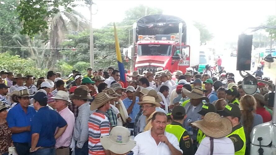 Dignidades Arroceras del país se fueron a paro. Foto: Colprensa