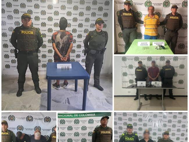 La semana que termina 38 personas fueron capturadas y de ellas 11 por tráfico de estupefacientes, el resto por delitos de homicidio, porte ilegal, hurto y otros.