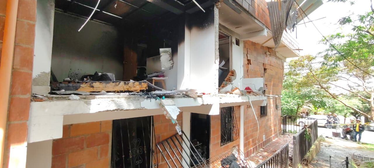 Casa donde se generó la explosión en Bello. Foto: Alcaldía