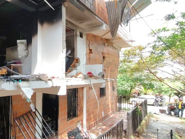 Casa donde se generó la explosión en Bello. Foto: Alcaldía