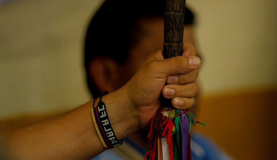 La minga indígena hace parte del paro que se adelanta en Cali.