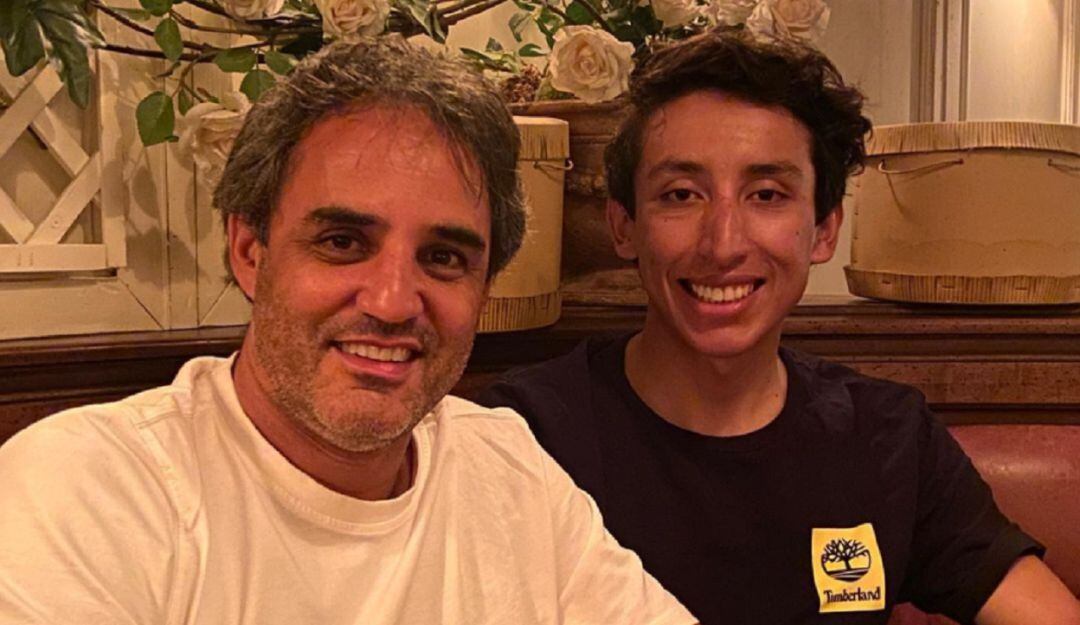 Juan Pablo Montoya y Egan Bernal reunidos en Mónaco.