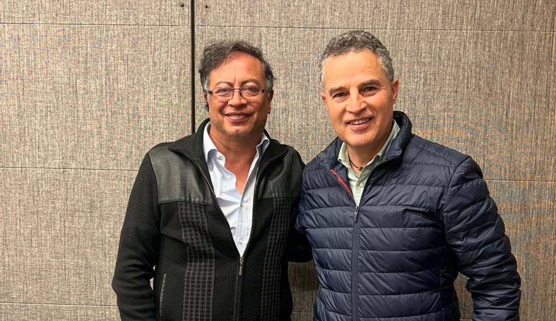 El presidente Gustavo Petro y el gobernador de Antioquia, Aníbal Gaviria. Foto: cortesía. 