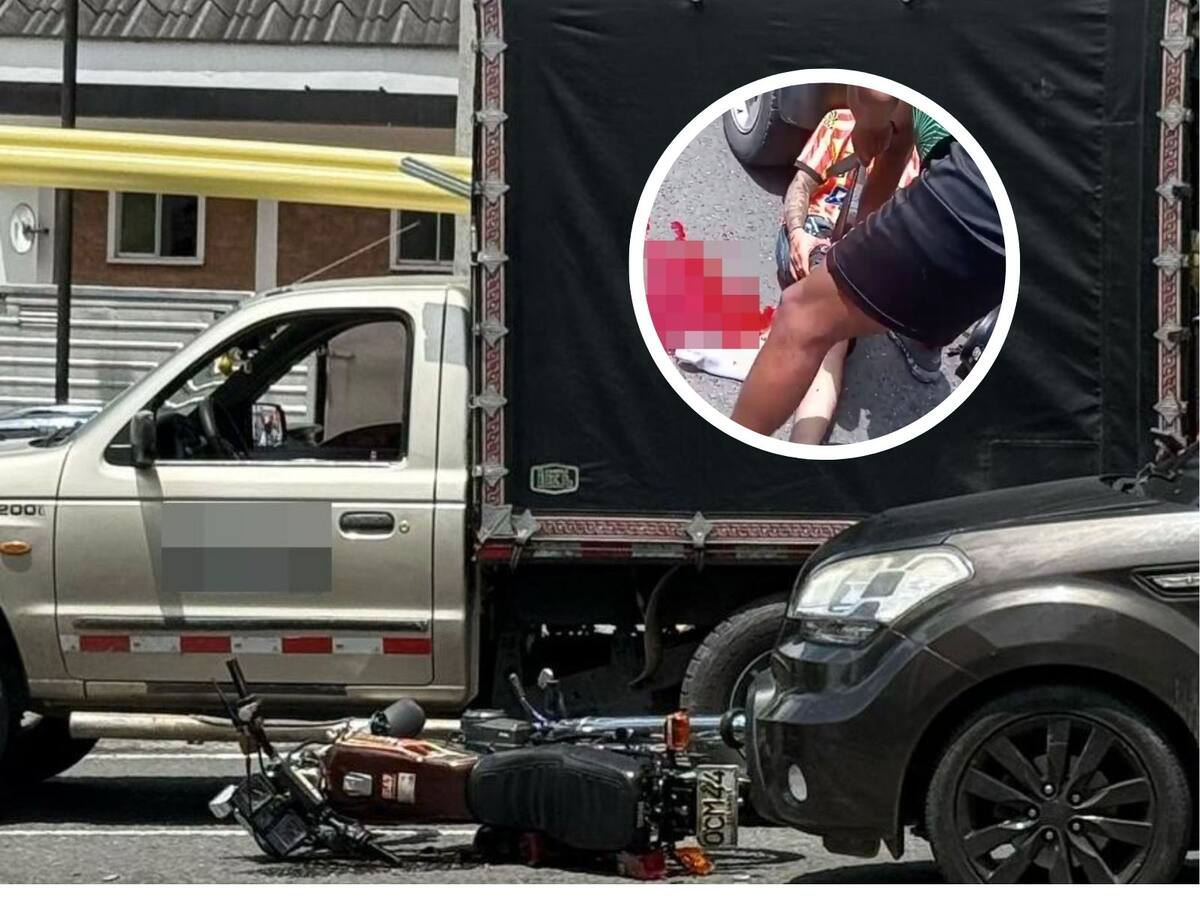 Huyó de un operativo de tránsito en Dosquebradas y sufrió un accidente; iban a inmovilizar su moto