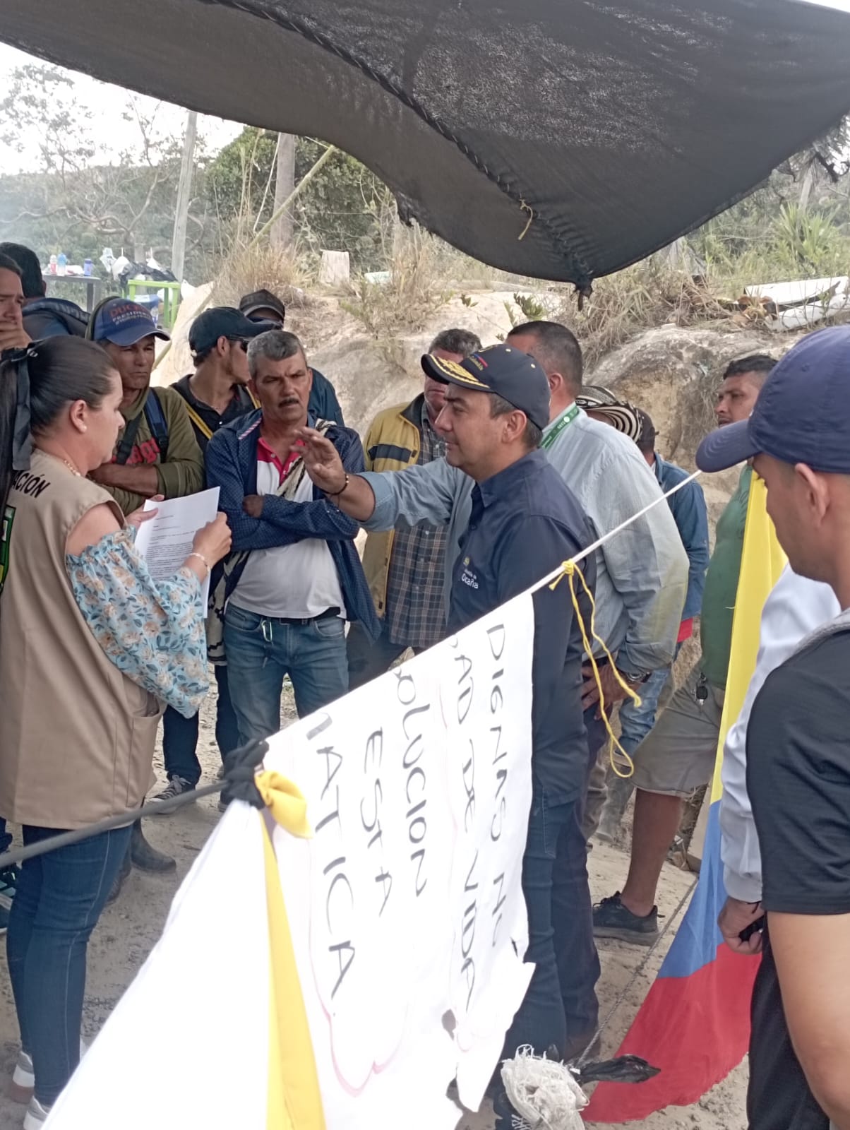 Protesta de la comunidad La Madera, zona rural de Ocaña / Foto: Cortesía.
