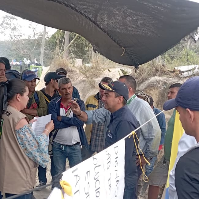 Protesta de la comunidad La Madera, zona rural de Ocaña / Foto: Cortesía.