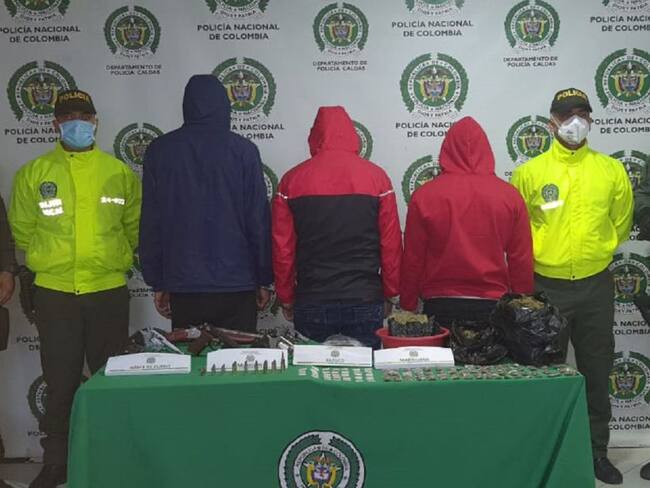 Desarticualda banda delincuencial, "Los del Hueco". Foto: Enviada desde la Policía Caldas.