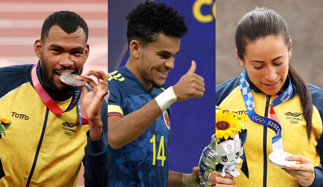 Anthony Zambrano, Luis Díaz y Mariana Pajón