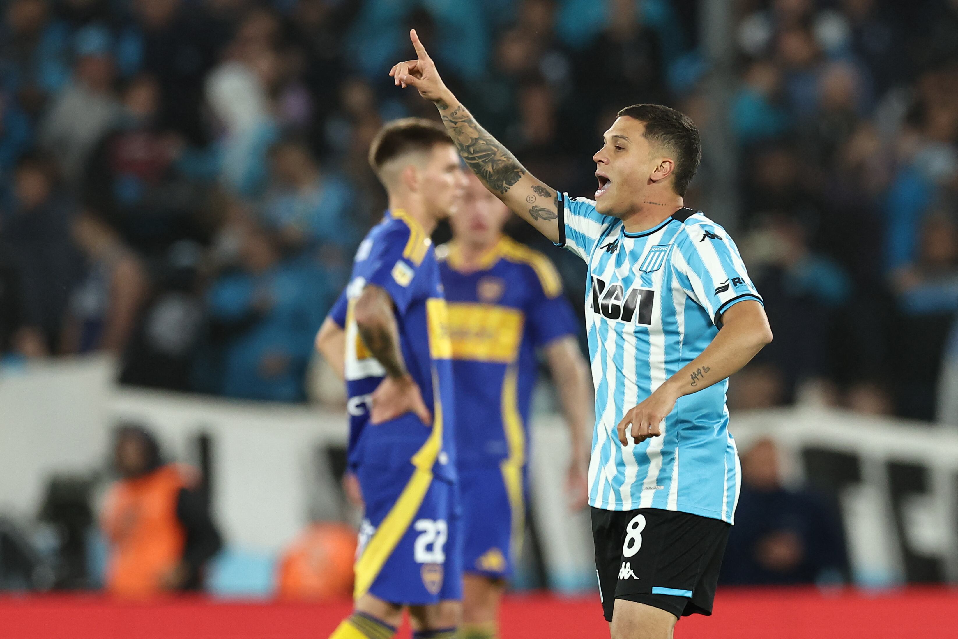 Juan Fernando Quintero, volante colombiano de Racing. (Photo by ALEJANDRO PAGNI/AFP via Getty Images)