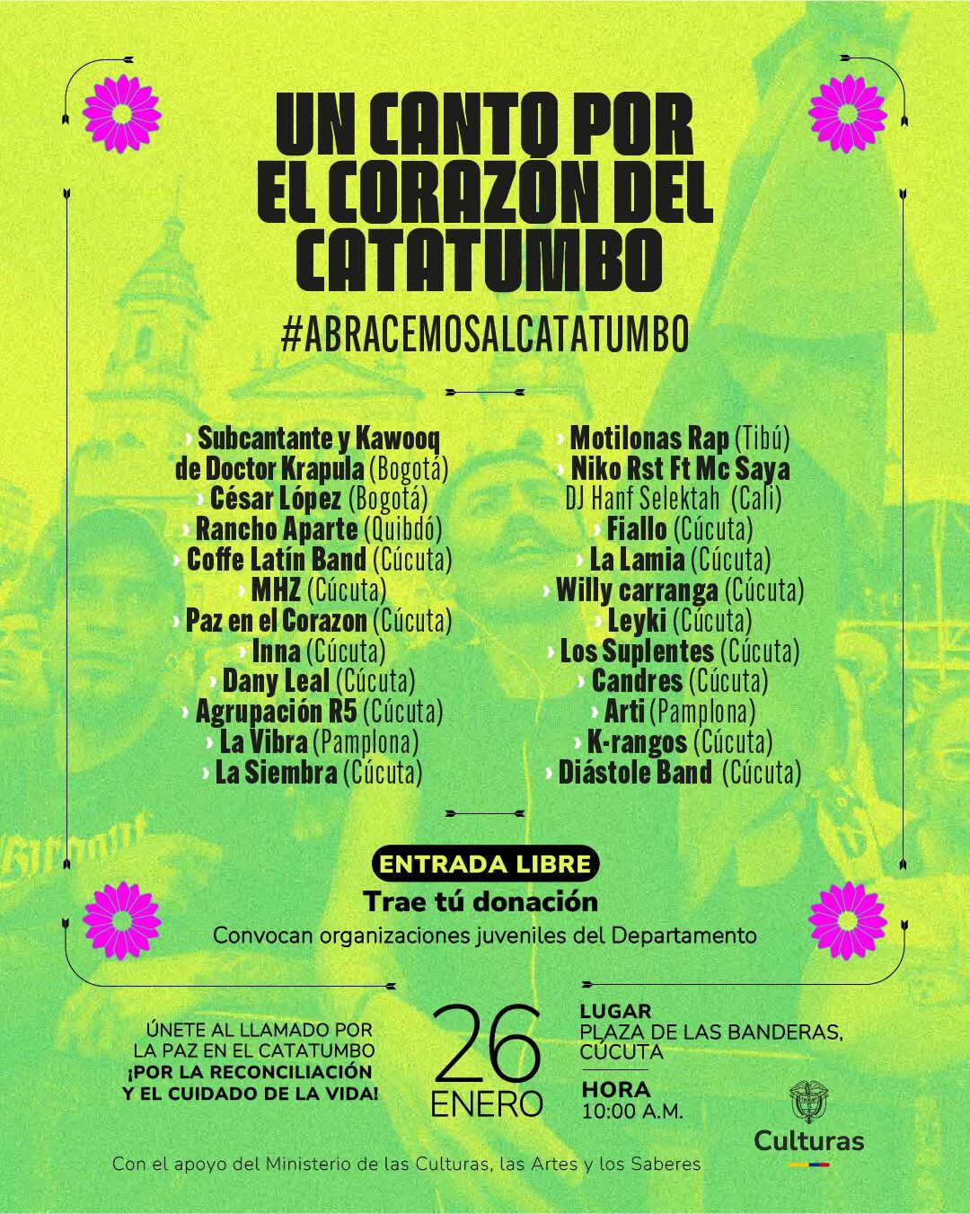 Concierto por el Catatumbo / Foto: Redes sociales