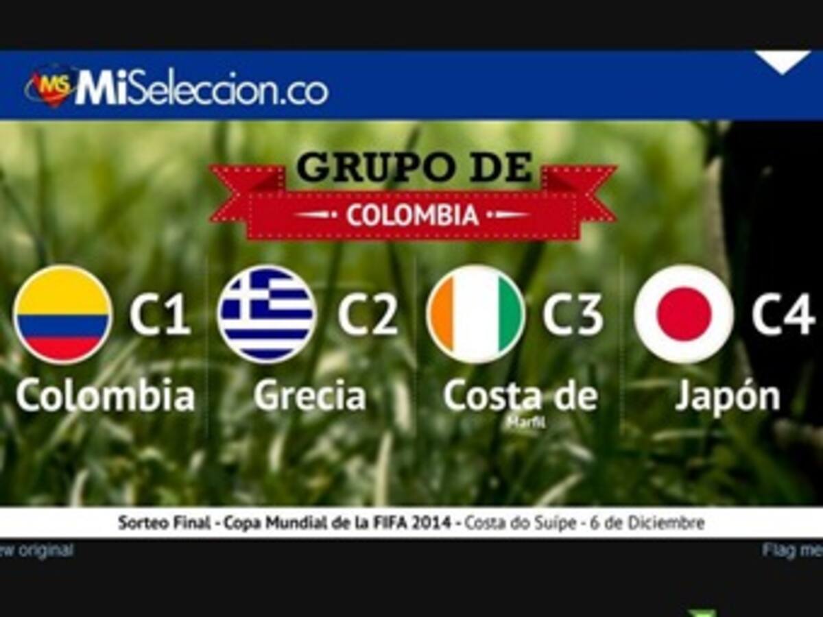 Colombia encabeza el grupo C del Mundial e inicia contra Grecia