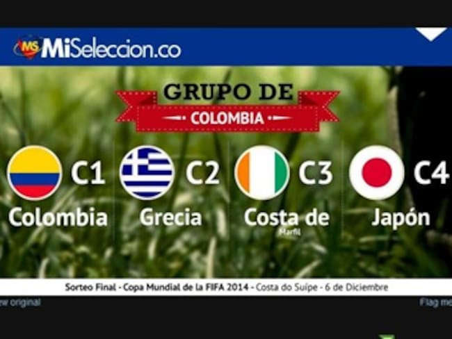Colombia encabeza el grupo C del Mundial e inicia contra Grecia