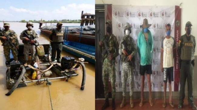 Capturados por ejercer minería ilegal en Achí, Bolívar