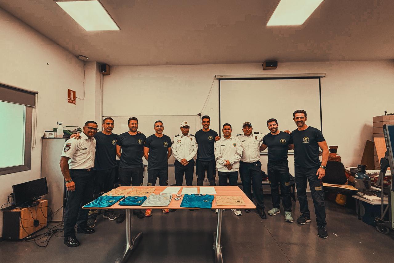 Bomberos de Cartagena en Málaga, España. // Alcaldía de Cartagena.
