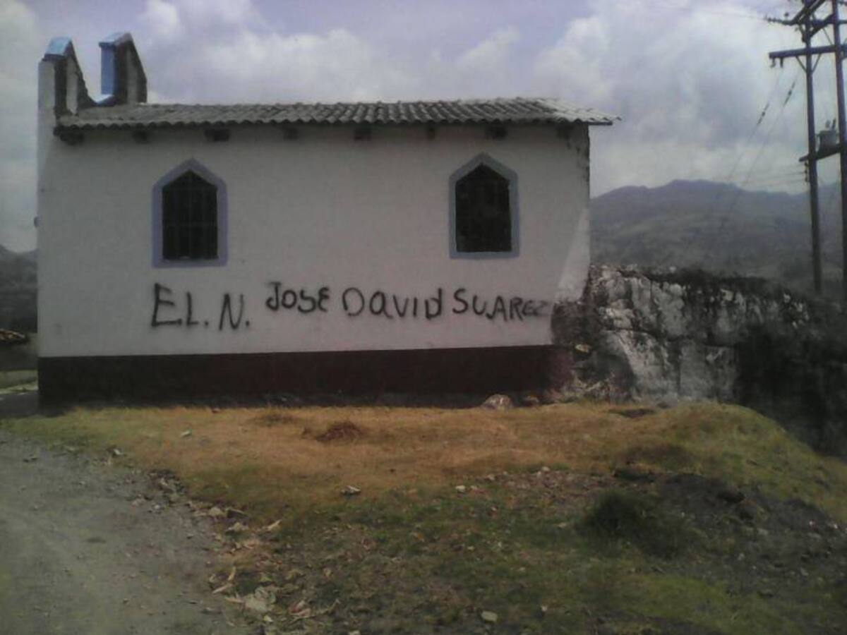Preocupación por grafittis del ELN en Mongua, Boyacá