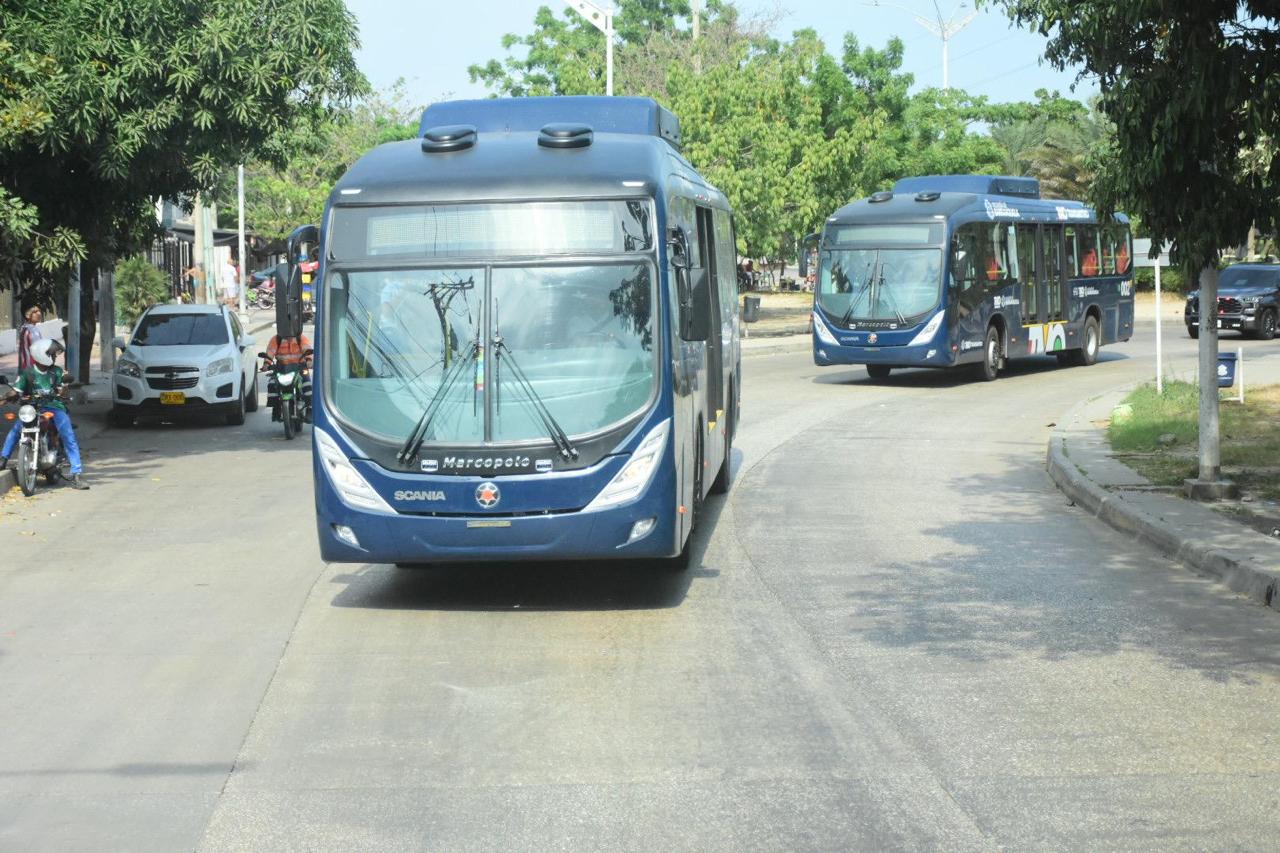 Nuevos vehículos de Transmetro: cortesía-Alcaldía de Barranquilla