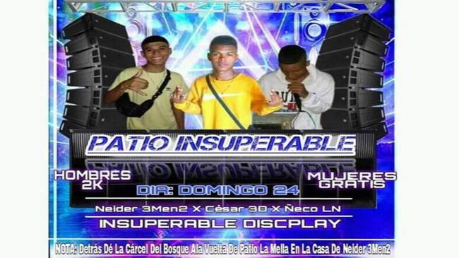 Promoción de la fiesta.