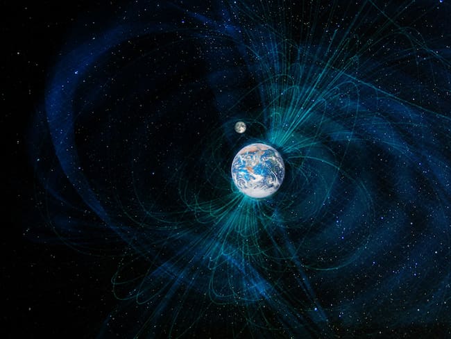 Campos magnéticos terrestres, elementos de esta imagen proporcionada por la NASA. Foto: Gettyimages.