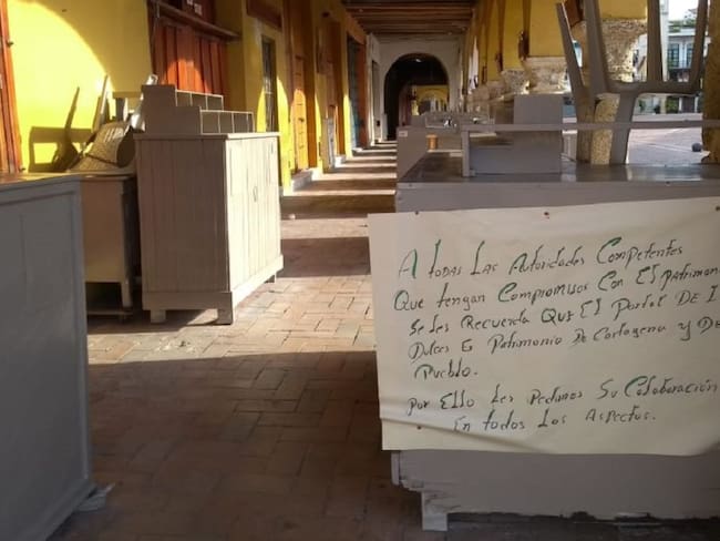 En Cartagena el Portal de los Dulces sigue cerrado