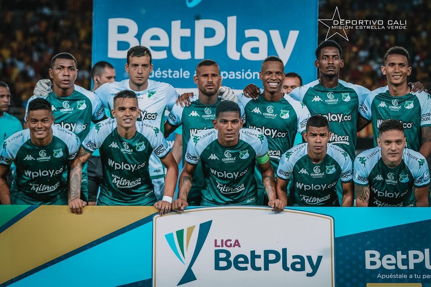 Once inicial del Deportivo Cali frente al Pereira / Twitter: @asodeporcali.