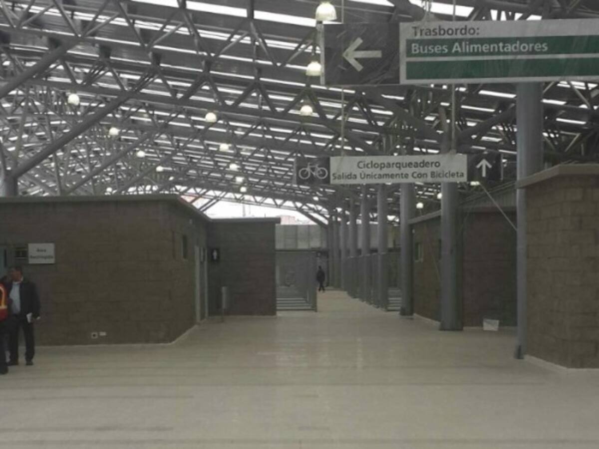 Transmilenio empezará a operar estación de integración San Mateo en diciembre