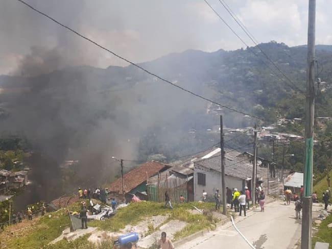 Incendio barrio Sierra Morena de Manizales