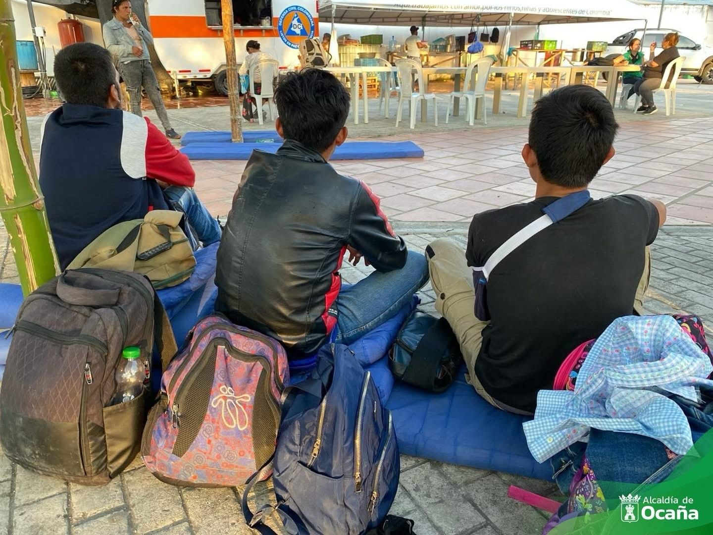 Desplazados del Catatumbo llegando al municipio de Ocaña. / Foto: Alcaldía de Ocaña.