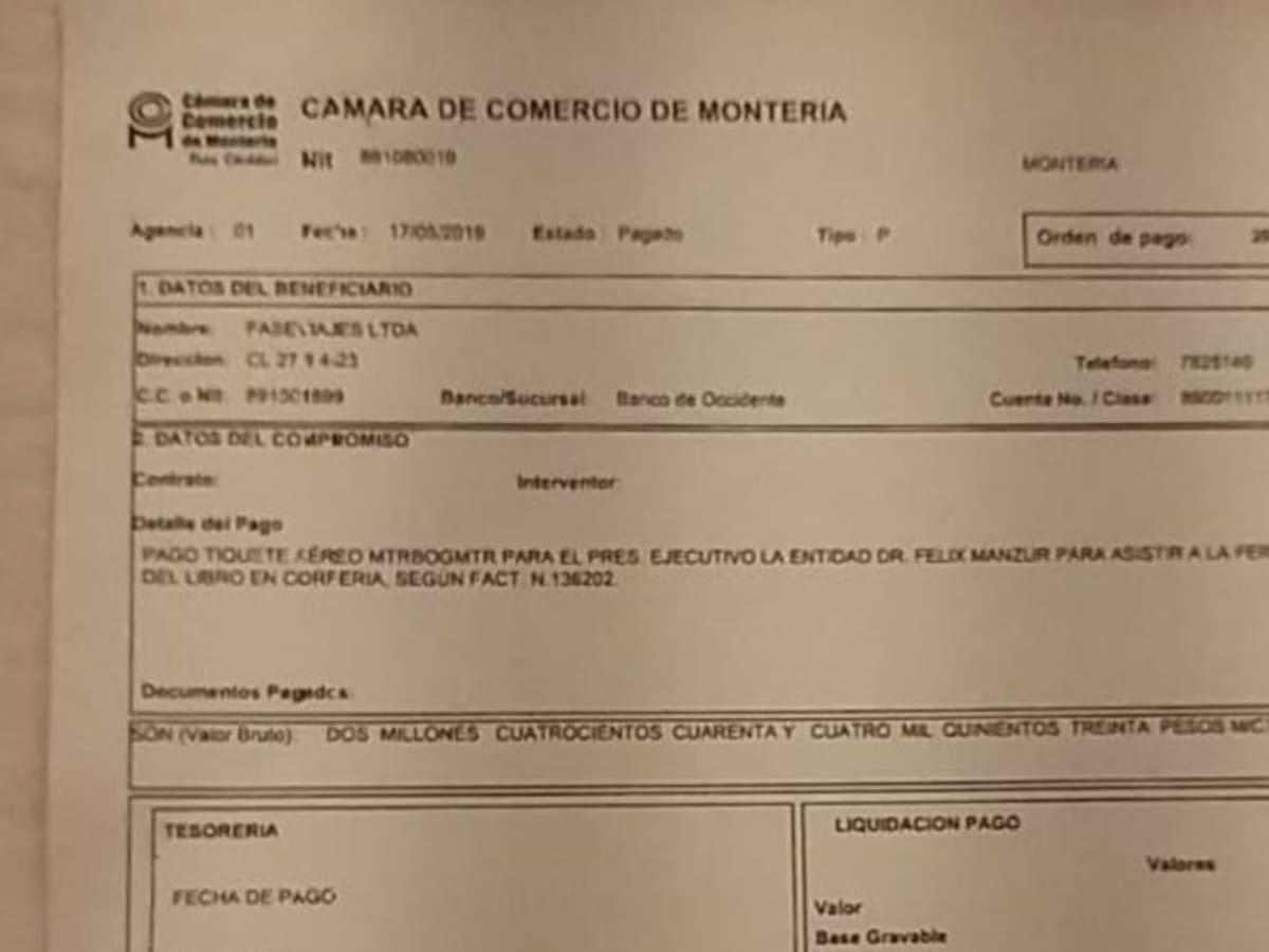 Los viajes de los presidentes de la Cámara de Comercio de Montería