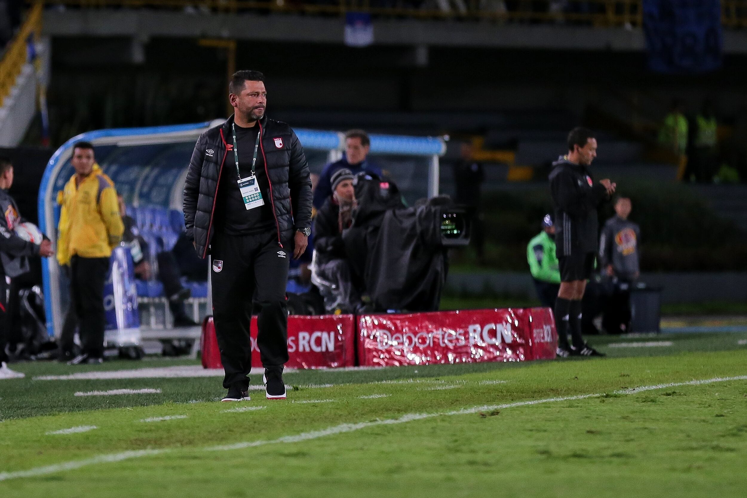 Gerardo Bedoya en uno de sus dos ciclos al frente de Santa Fe. (Colprensa - Luisa González).