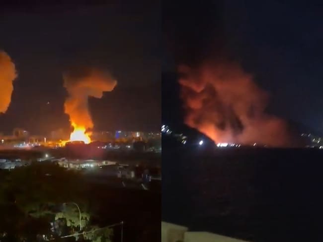 Explosiones en Venezuela. Fotos: captura videos suministrados