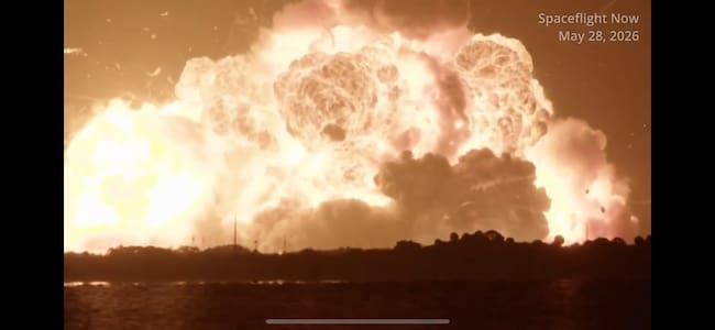 Explosión cohete New Glenn. Tomado de: Spaceflight Now